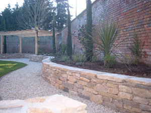 Landscape Gallery Stone Walls, Path and Pagoda